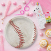 Cooles rustikales Baseballsportteam Modernes Pappteller (Party)