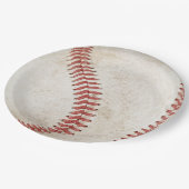 Cooles rustikales Baseballsportteam Modernes Pappteller (Schrägansicht)