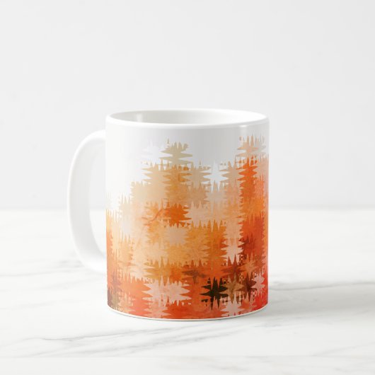 Cooles rustikales Herbstmuster Kaffeetasse (Vorderseite Links)