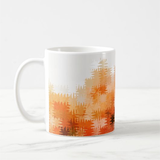 Cooles rustikales Herbstmuster Kaffeetasse (Links)