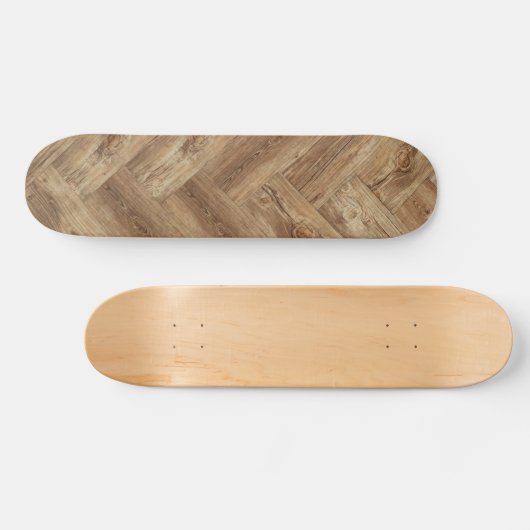 Cooles rustikales Holzmuster Skateboard (Horizontal)