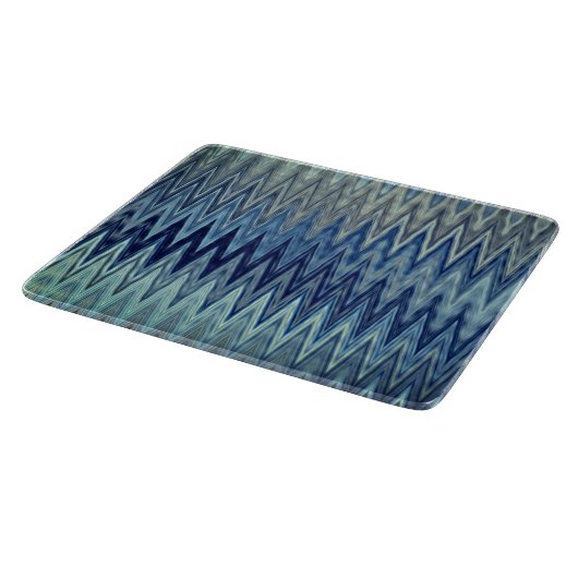 COOLES rustikales Zigzag Wavy Muster Schneidebrett (Ecke)