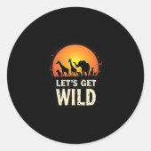 Cooles Safari-Design für Männer Frauen Kinder Safa Runder Aufkleber (Vorderseite)