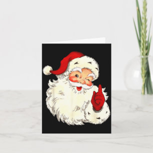 Cooles Santa Claus Gesicht Vintage Familienweihnac Karte