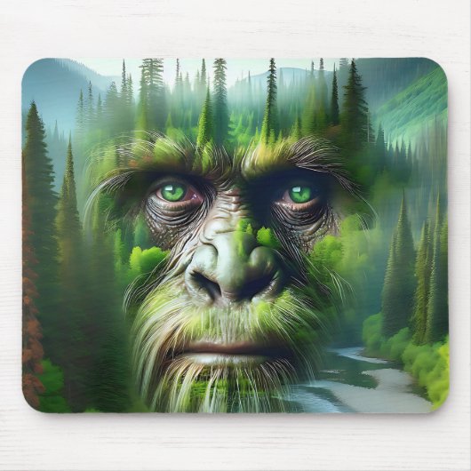 Cooles Sasquatch im Wald Mousepad (Vorne)