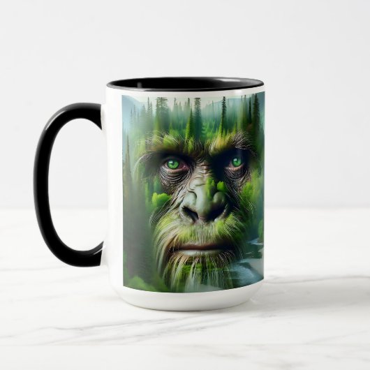 Cooles Sasquatch im Wald Tasse (Links)