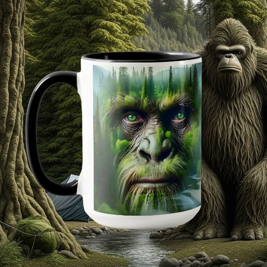 Cooles Sasquatch im Wald Tasse