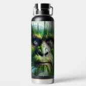 Cooles Sasquatch im Wald Trinkflasche (Rückseite)
