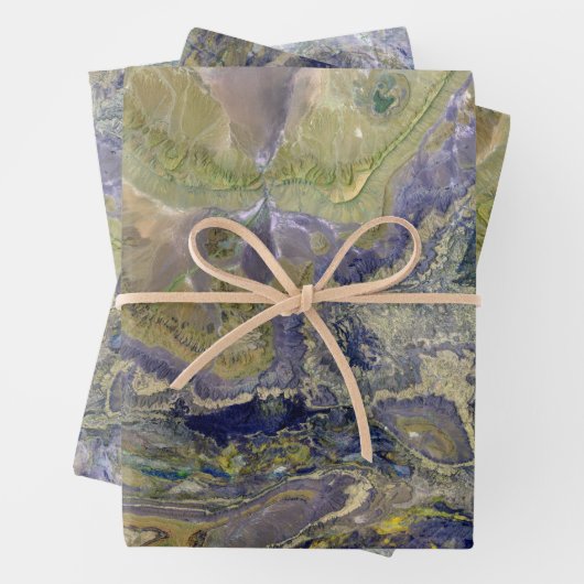 Cooles Satellitenfarbbild Geschenkpapier Set (Beispiel)