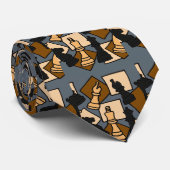 Cooles Schach-Spiel bessert abstrakte Kunst aus Krawatte (Gerollt)