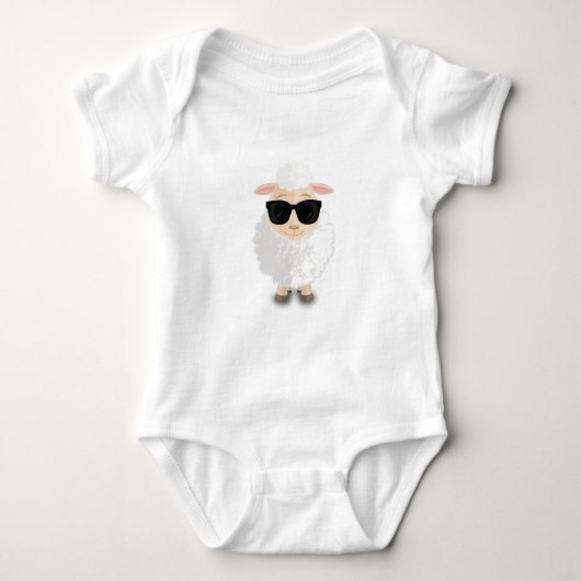 Cooles Schaf Baby Strampler (Vorderseite)