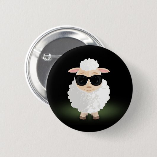 Cooles Schaf Button (Vorne & Hinten)