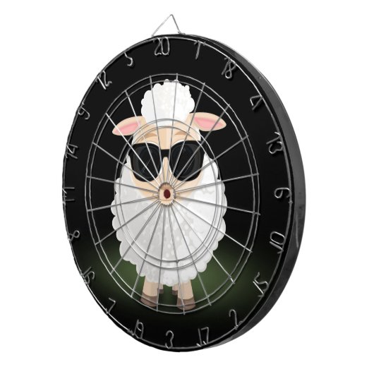 Cooles Schaf Dartscheibe (Vorderseite rechts)