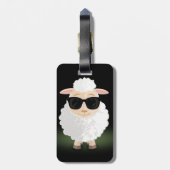 Cooles Schaf Gepäckanhänger (Rückseite vertikal)