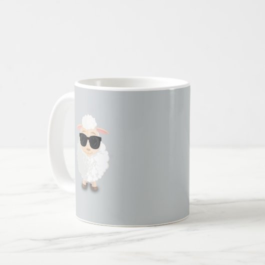 Cooles Schaf Kaffeetasse (Vorderseite Links)