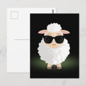 Cooles Schaf Postkarte (Vorne/Hinten)