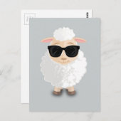 Cooles Schaf Postkarte (Vorne/Hinten)