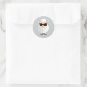 Cooles Schaf Runder Aufkleber (Tasche)