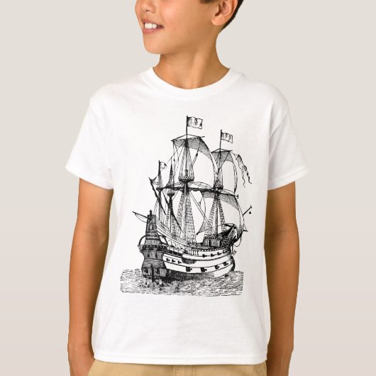 Cooles Schiff der alten Piraten T-Shirt (Vorderseite)