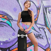 Cooles Schlichtes Schwarzes Gold Mit Monogramm sig Skateboard