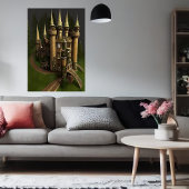 Cooles Schloss im Wald | AI Art Poster