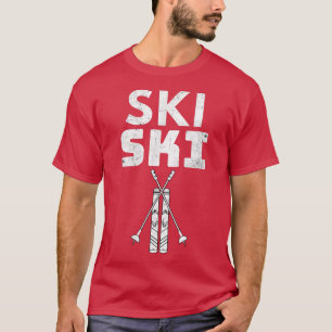 Cooles Schneeabenteuer Skilehrer Sportski S T-Shirt