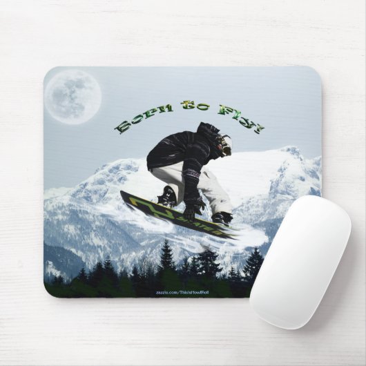 Cooles Schneeboarder Wintersport-Thema Mousepad (Mit Mouse)