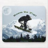 Cooles Schneeboarder Wintersport-Thema Mousepad (Vorne)