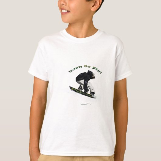 Cooles Schneeboarder Wintersport-Thema T-Shirt (Vorderseite)