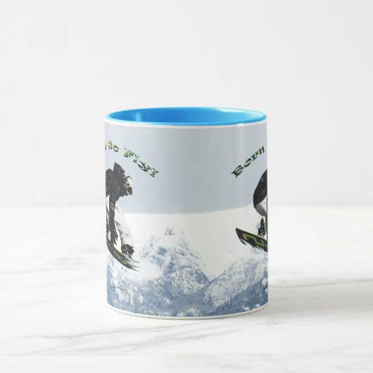 Cooles Schneeboarder Wintersport-Thema Tasse (Zentrum)