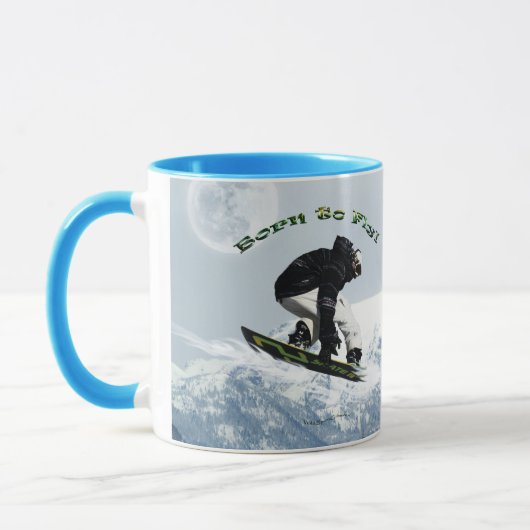 Cooles Schneeboarder Wintersport-Thema Tasse (Links)