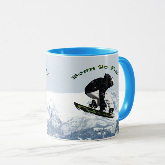 Cooles Schneeboarder Wintersport-Thema Tasse (VorderseiteRechts)