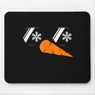 Cooles Schneemann-Gesicht Gles Weihnachten Xmas Ko Mousepad