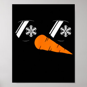 Cooles Schneemann-Gesicht Gles Weihnachten Xmas Ko Poster