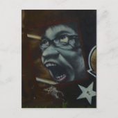 Cooles Schrei-Graffiti-Gesicht Postkarte (Vorderseite)