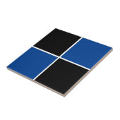 Cooles Schwarz-Blau-Quadratzellpapier Fliese (Seite)