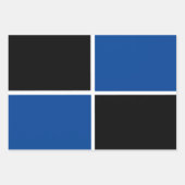 Cooles Schwarz-Blau-Quadratzmuster Geschenkpapier Set (Vorderseite 2)