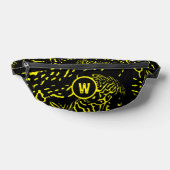 Cooles Schwarz-Gelb-Tiger-Wildtierdruckmonogramm Bauchtasche (Ablage )
