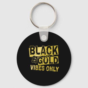 Cooles Schwarz-Gold-Design Schlüsselanhänger