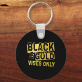 Cooles Schwarz-Gold-Design Schlüsselanhänger (Vorderseite)