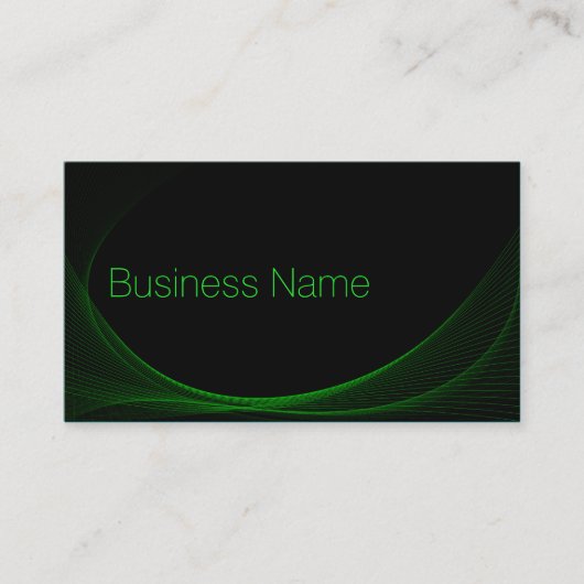 Cooles Schwarz/Kalkgrün - Rahmen - Visitenkarte (Vorderseite)