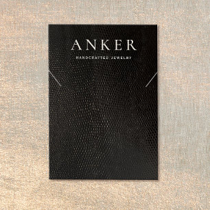 Cooles Schwarz-Leder-Nekklace-Armband-Display Visitenkarte