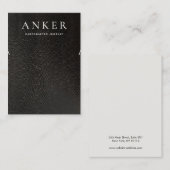 Cooles Schwarz-Leder-Nekklace-Armband-Display Visitenkarte (Vorne/Hinten)