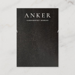 Cooles Schwarz-Leder-Nekklace-Armband-Display Visitenkarte