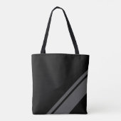 Cooles Schwarz mit stylischen Streifen Tasche (Rückseite)