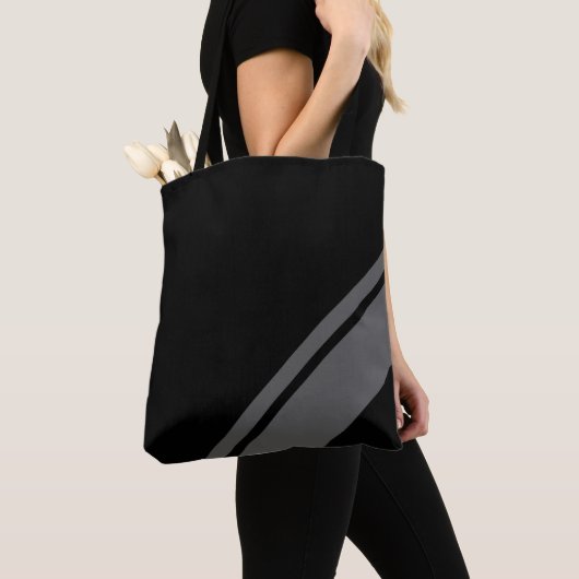 Cooles Schwarz mit stylischen Streifen Tasche (Von Nahem)