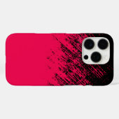 Cooles Schwarz-Rot-Design Case-Mate iPhone Hülle (Rückseite (Horizontal))