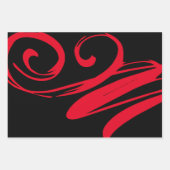 Cooles Schwarz-Rot-Geschenkpapier Geschenkpapier Set (Vorderseite 3)