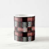 Cooles Schwarz-Rot-Prüfbrett-Muster Kaffeetasse (Mittel)