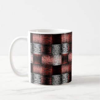 Cooles Schwarz-Rot-Prüfbrett-Muster Kaffeetasse